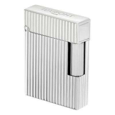 S.T. Dupont Feuerzeug Ligne 1 Guillochiertes Feuerzeug Silber (C14021)